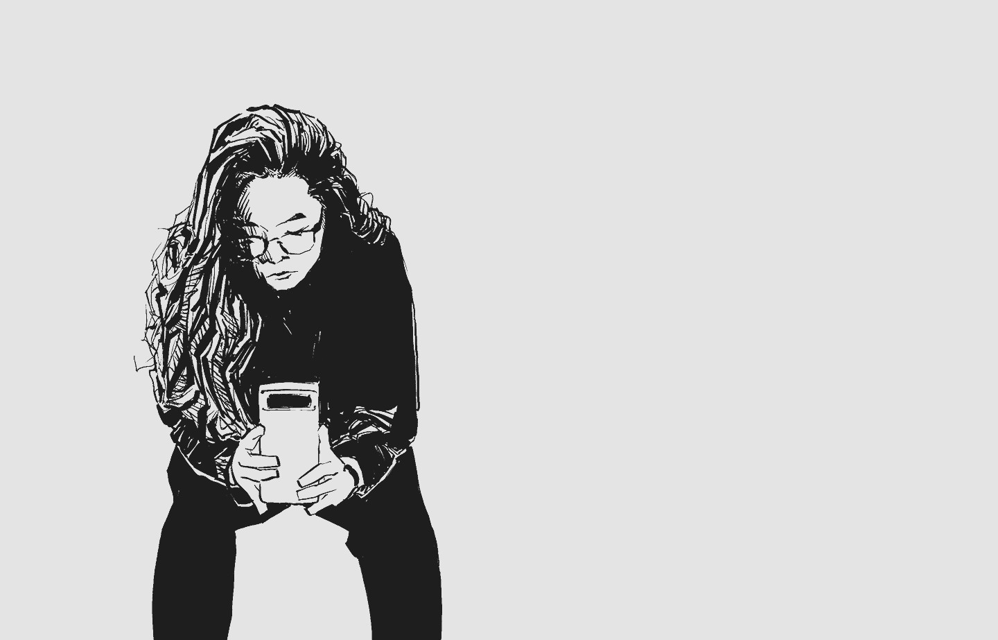 sketch of dominique with text blocks such as senior product designer, over 10 years in design and art direction, MSC in HCID, and Senior UX/UI Designer and Art Director